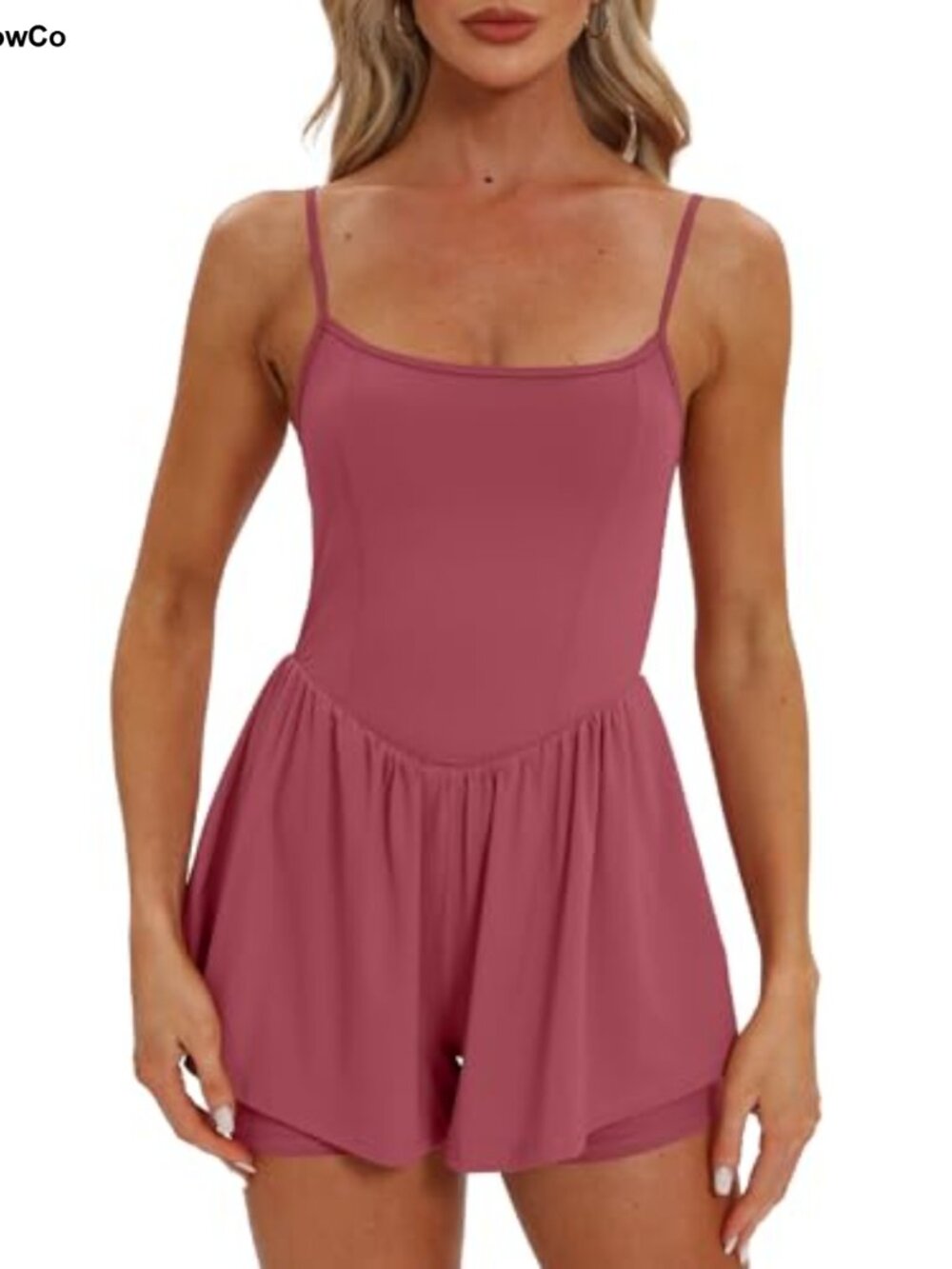 Women's Sleeveless Romper Jumpsuit with Built-in Shorts
